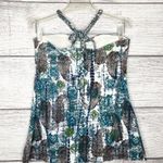 Self Esteem  Bohemian Paisley Print Crochet Detail Halter Top Size Medium Photo 4