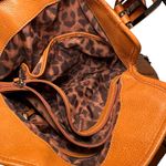 B. Makowsky Pebbled Leather Shoulder Tote Bag in Cognac – Large Tan Photo 4