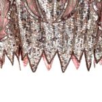 Vintage Maharaj By Cotton Candy Pink Silver Sequin Midi Skirt size large Photo 1
