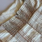 Aeropostale Spaghetti Strap Plaid Mini Dress w/ Slit @ Hem Brown/Cream Sz L Photo 2