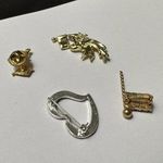 Lot Of 4 American Flag Patriotic Brooch / Lapel Tack Pins Angel, Heart Photo 2