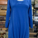 See By Chloe  Sweatshirt Dress Pockets Bottom Pleat Womens Size 2 Blue Bow Photo 0