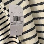 Ann Taylor  striped navy short sleeve dress with gold buttons in size Small Photo 8