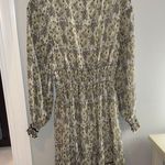 Max Studio  Black and Cream Floral Long Sleeve Dress Photo 3