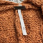 Free People  orange chunky knit oversize sweater size S Photo 6