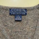 Vtg Corbin Size S 100% Wool Brown Sweater Vest Button Up Cozy Cottage Prairie Photo 3