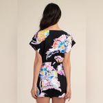 Trina Turk  Black Tropical Swimsuit Cover Up - Size 16 Photo 1