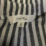 Love Tree Tie Waist Gray & White Stripe Woven Shorts Women’s Size S Photo 3