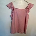 Nine West Sleeveless Ruffle Detail Blouse Pink Photo 7