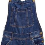 Dollhouse Denim Overalls Sz Large Distressed Coverall Shorts Shortalls Grunge Skater 90s Photo 1