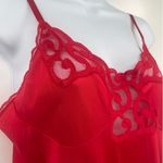 Vtg 80s Cabernet Slip Dress Sz 36 Babydoll Chemise Vampy Witchy Pinup USA Lace Red Size M Photo 2