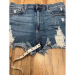 Sneak Peek High Rise Shorts 93% Cotton Size L Distressed Frayed Hem Blue Size L Photo 2