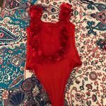 Private Party “Bride or Die” Red One Piece Swimsuit Photo 2