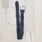 Womens Belt Size M Dark Brown Braided Bonded Leather Western Boho Photo 3