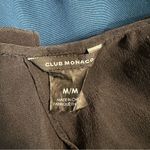 Club Monaco  Black 100% Silk Flyaway Back Blouse Top Long Sleeve size Medium Photo 6