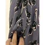 Anorak Love Print Love Planet Animal Print Button Up Purple Jaguar Dress Size 8 Photo 3