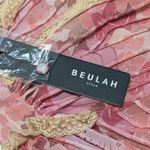 Beulah Pink Lace Ruffle Mini Dress Puff Sleeve Coquette Kawaii Womens Small Photo 2