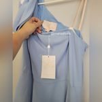 Gal Meets Glam  Blue Yvonne bow One-Shoulder Dress Photo 5