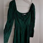 Reformation Mica Emerald Green Long Sleeve Square Neck Midi Dress NWT 2 Photo 4