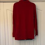 None Long Sleeve V-Neck Shirt Red Women Size Medium NWOT Photo 1