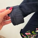 Victor Costa Vintage Floral Embroidered Mandarin Black Knee Length Jacket M Size M Photo 12
