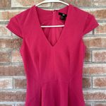 H&M Hot Pink Barbie Sheath Dress Pleated Cap Sleeves Size 2 Photo 1