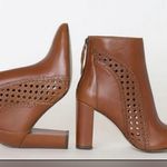Matisse Tan Braided Cutout Leather Ankle Boot Heel Size 6.5 Photo 2