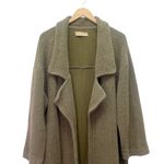 Free People  Shayla Beach Robe Olive Terry Duster Open Front Oversized Sz Medium Photo 7