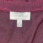 Lucky Brand Women’s Size S V-Neck Tunic Long Sleeves Pullover Light Sweater Wine Photo 3