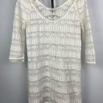 Joie  Ivory Floral Lace Mini Cover‎ Up Dress Photo 0