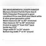 Joseph Ribkoff  Womens Comfort Stretch Pull On Pants Size 8 Geometric Print Photo 7