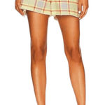 We Wore What Yellow Plaid Shorts NWT Size 26 Plaid High Waist Shorts Photo 0