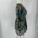 Notations Y2K Sheer Babydoll Womens Top Sz L Boho Ruffle Chiffon Festival Hippie Photo 5