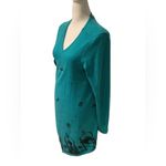 Disney Official Aladdin Character Women’s Teal Open Front Cardigan Sweater Photo 11