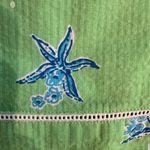 Lilly Pulitzer 100% Cotton Mint Green A-Line Skirt Blue Starfish Pocket Size 6 Photo 8