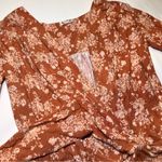 Free People Intimately Brown Floral Bodysuit Women Size S Photo 3