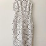 BHLDN Anthropologie  Emmeline Dress 0 Silver Bridesmaid Wedding Guest Formal Lace Photo 1