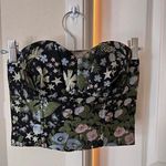 Floral Embroidered Herringbone Bustier Camisole Multi Photo 2