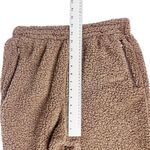 SKIMS  Desert Brown Teddy Sherpa Fleece Jogger Sweatpants Drawstring Waist Medium Photo 5