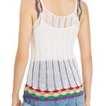 AQUA NWT Crochet Knit Top with Rainbow Straps and hem size Small lightweight Photo 1