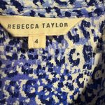 Rebecca Taylor  Indigo and Cream Abstract Blouse Photo 2