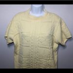 Orvis Yellow  Shortsleeve Sweater Size Medium Photo 1