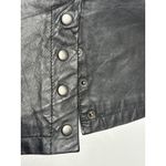 80’s GIII Black Leather Pencil Skirt w/ Snap Slit Closing Back medium Photo 6