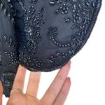 Adrianna Papell Vintage Silk Hand Beaded Cropped Jacket In Black. Photo 4