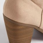 Torrid π 11 W Wide Western Stretch Ankle Booties Boots Tan Faux Suede Cowboy Photo 3