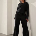 Athleta Canyon Henley Top Lightweight Cropped Women's XL Black Athleisure NWT Photo 5