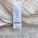 Bebe  Cream Draped Silk Mini Dress Large Y2K BBL Skirt Cocktail Party NWT Photo 6