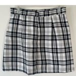 Black and White Plaid Mini Skirt Size M Photo 6