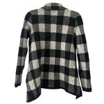 Lauren Ralph Lauren Open Front Waterfall Wool Buffalo Plaid Sweat S Small Black Photo 6