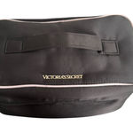 Victoria's Secret  Black Satin Cosmetic Travel Bag Bra Organizer Black Pink Photo 0